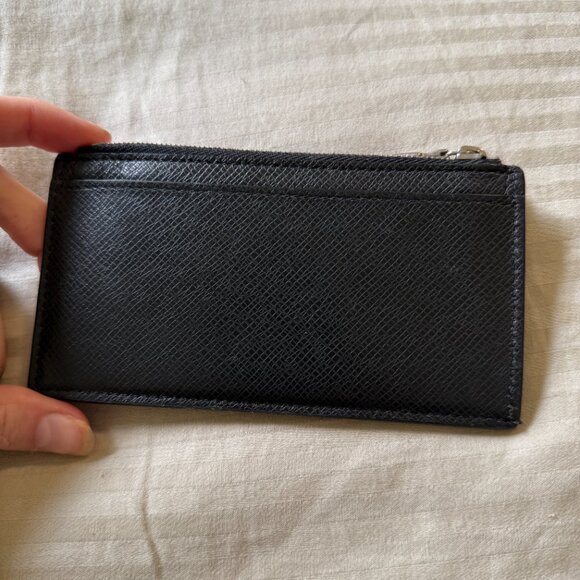 Louis Vuitton Recto Verso Coin Card Holder in Taiga Black Leather Compact Wallet - Picture 5 of 7